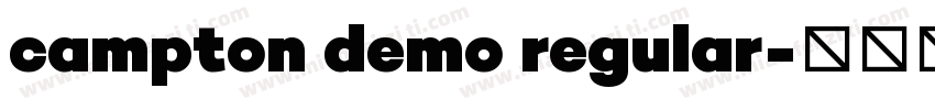 campton demo regular字体转换